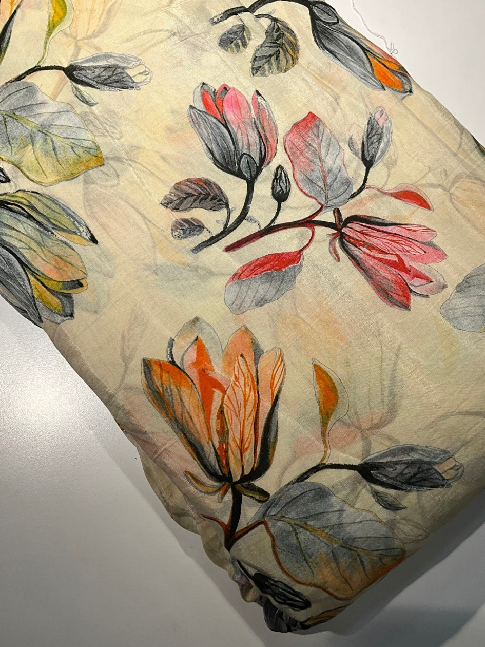 Printed Muslin Fabric