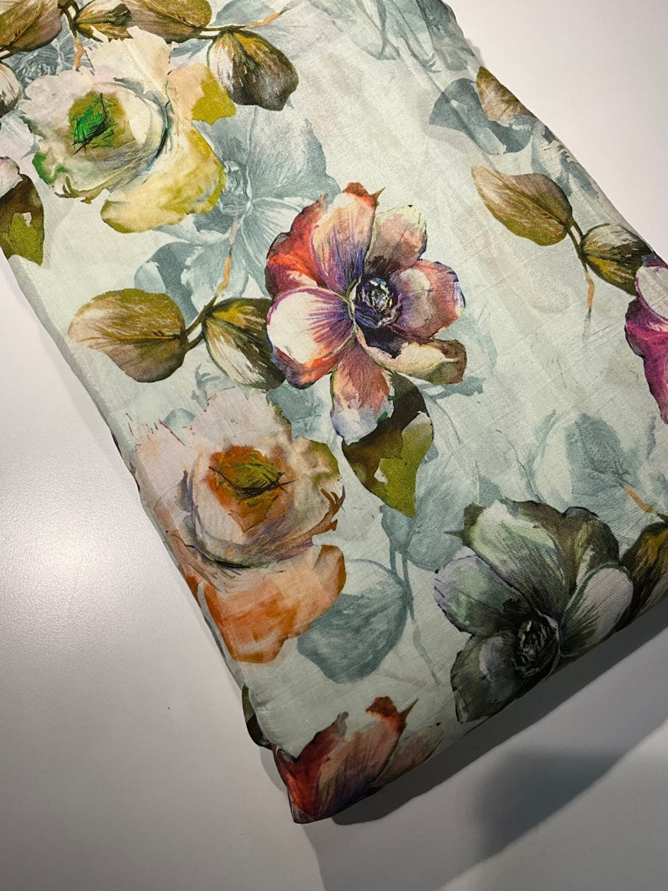Printed Muslin Fabric