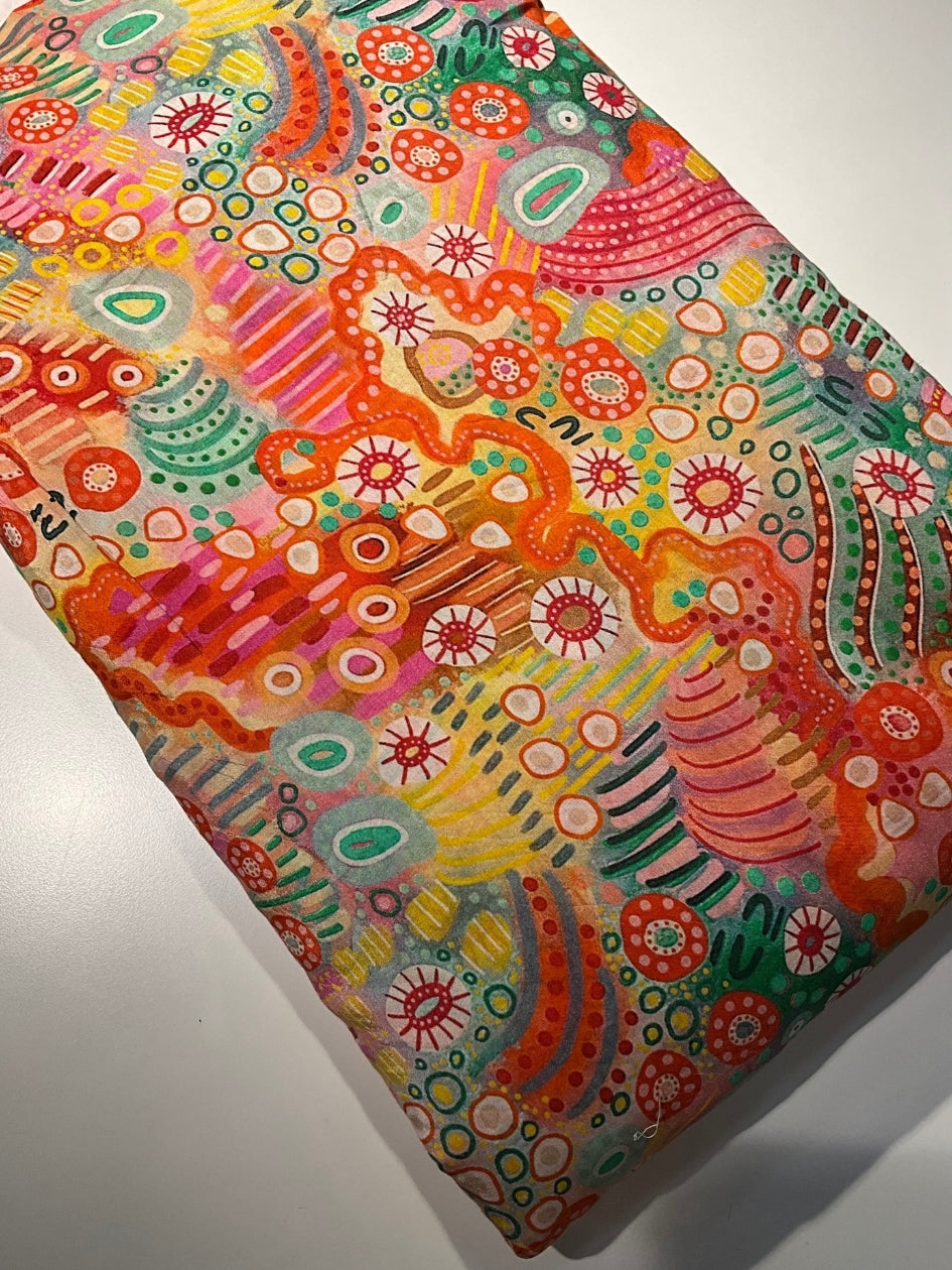 Printed Muslin Fabric