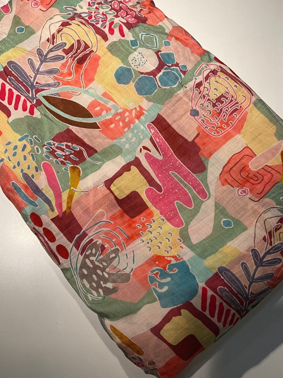 Printed Muslin Fabric