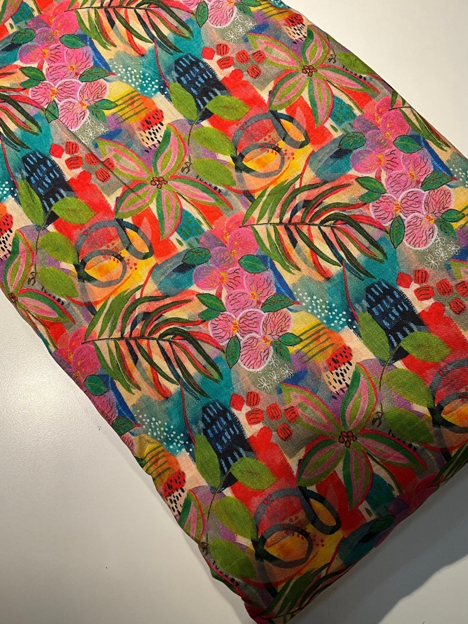 Printed Muslin Fabric