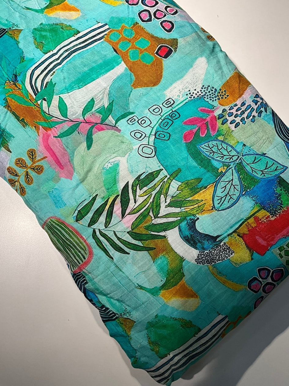 Printed Muslin Fabric